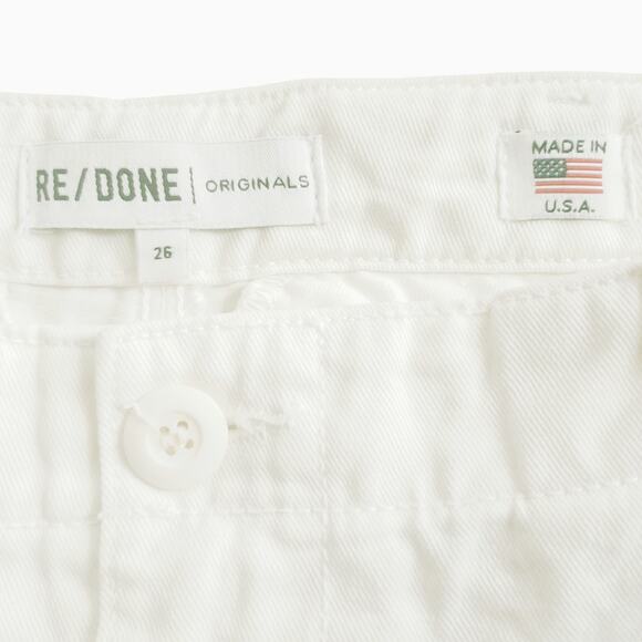 RE/DONE Originals casual cargo utility pants jeans in off white Size 26 - Picture 9 of 12